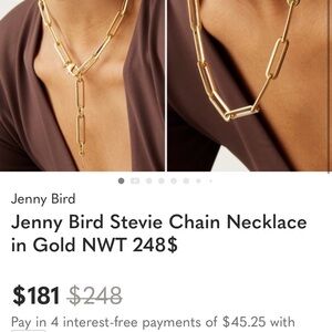 Jenny Bird Gold Stevie Chain Link Necklace Gold